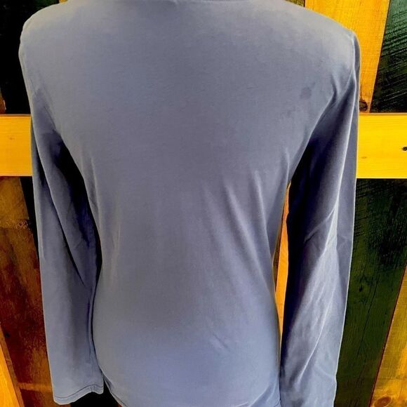 S Oliver long sleeved cotton purple graphic floral tee with embellishments - Picture 4 of 6